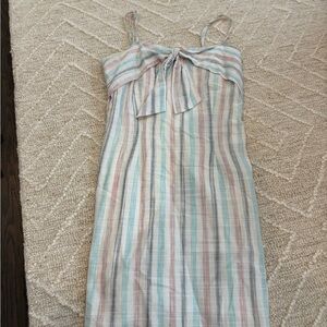 Cupcakes & Cashmere Pastel Striped Strapless Dress